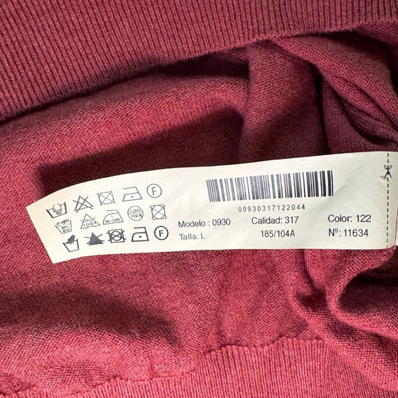 MASSIMO DUTTI Mens V-Neck Cashmere Blend Sweater - L - Picture 10 of 12